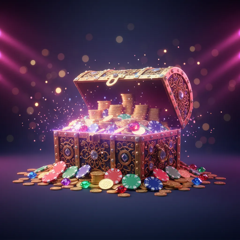 Σεντούκι γεμάτο μάρκες και πολύτιμους λίθους — bonus NV Casino